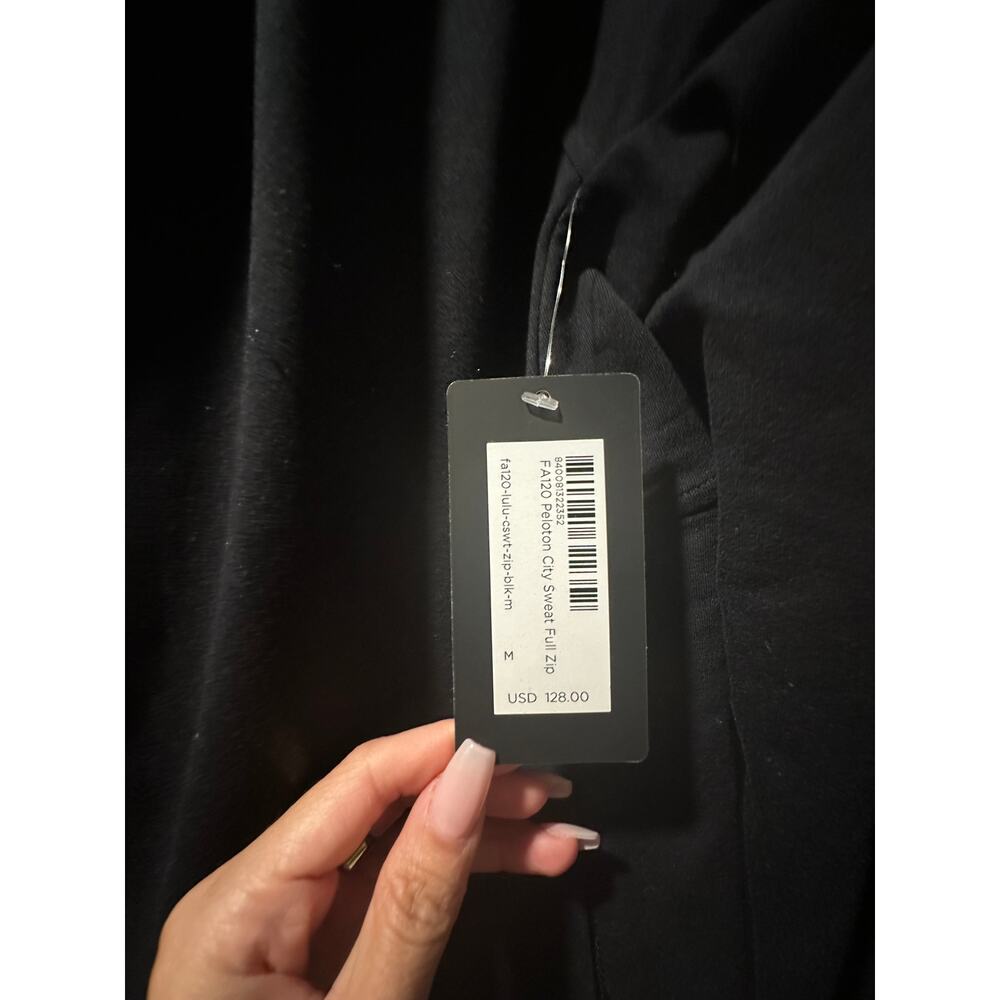 Lululemon Peloton City Sweat Full Zip Hoodie Black NWT Men's Medium Long Sleeve - Picture 2 of 4